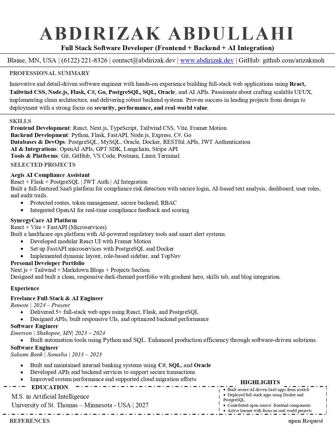 Resume Preview